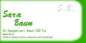 sara baun business card